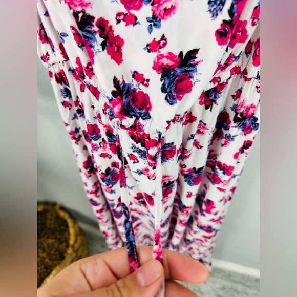 TORRID White Floral Ruffle Challis High Low Maxi Dress - Picture 9 of 11